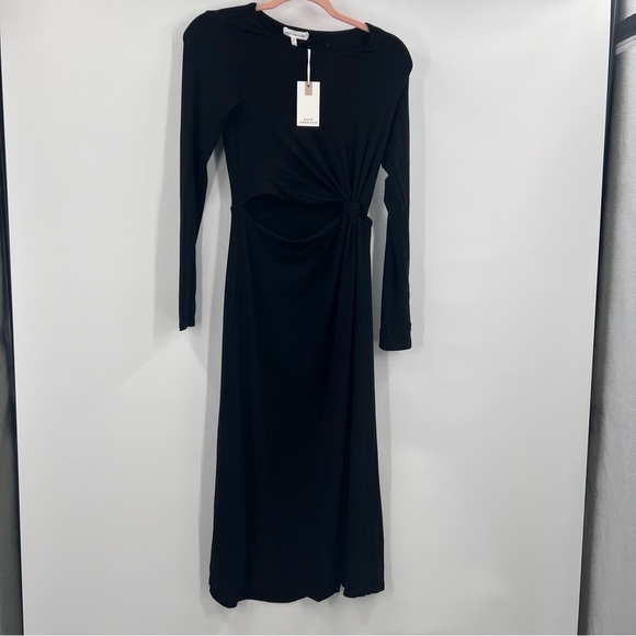 Good American Gathered waist cut out midi dress NWT - Picture 4 of 7